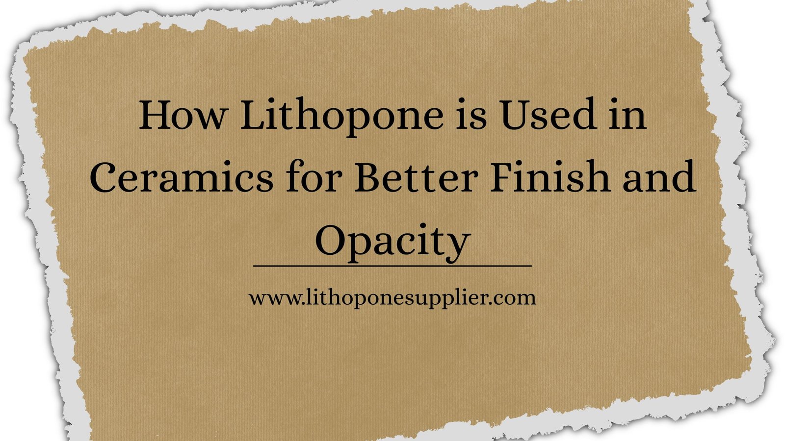 Lithopone Supplier